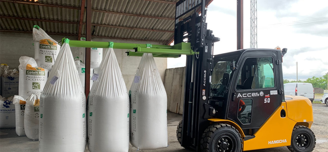 Notre client du secteur agricole, Maisagri, s’équipe d’un chariot élévateur 5t toutes options